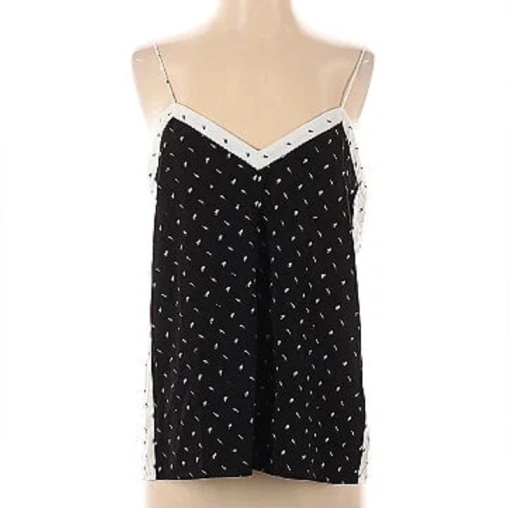 Tibi Black and White Tank Top